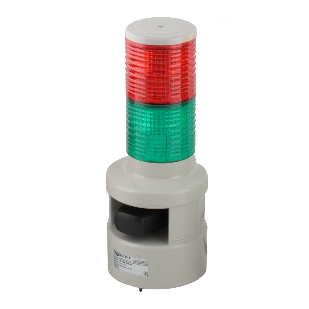 Светодиодный маячок с усиленным звуковым сигналом SLF100B-024-RG
