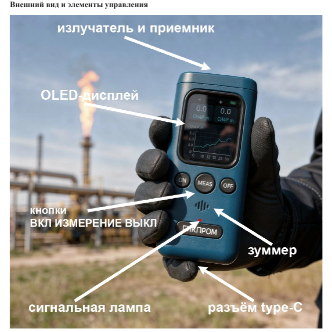 ГП-ПЛДМ-30 Ex переносной лазерный детектор метана