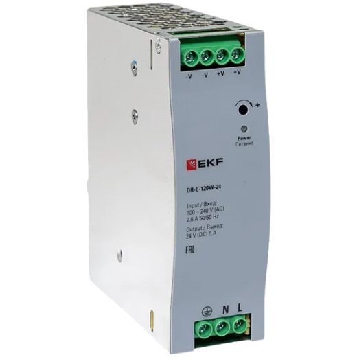 Блок питания EKF DR-E-120W-24 (120 Вт)