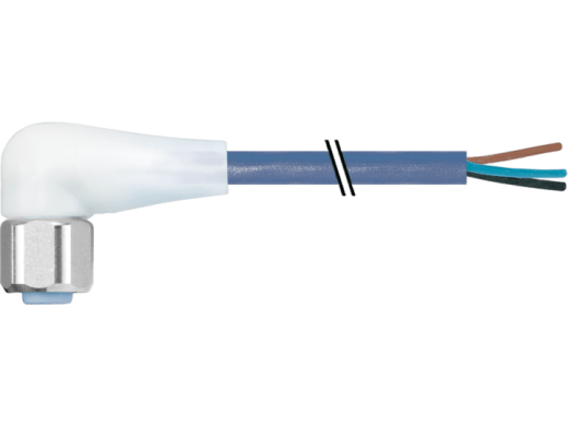 Кабель с угловым коннектором М12