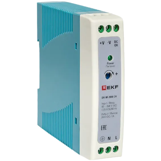 Блок питания EKF DR-M-20W-24 (20 Вт)