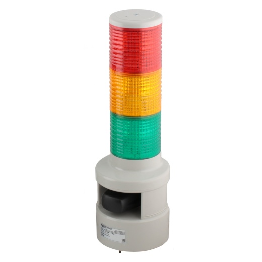 Светодиодный маячок с усиленным звуковым сигналом SLF100B-024-RYG