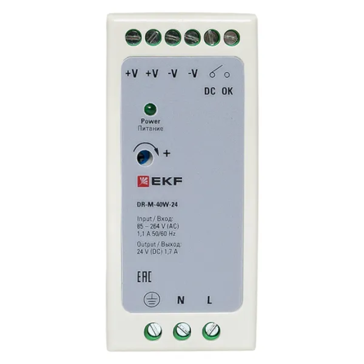 Блок питания EKF DR-M-40W-24 (40 Вт)