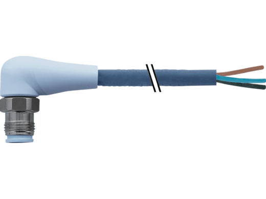 Кабель с угловым коннектором М12