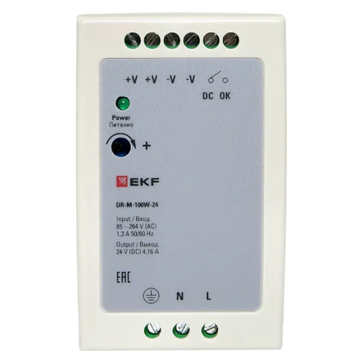Блок питания EKF DR-M-100W-24 (100 Вт)